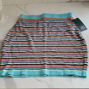Wild Fable Striped Jaquard Knit Mini Skirt Size S